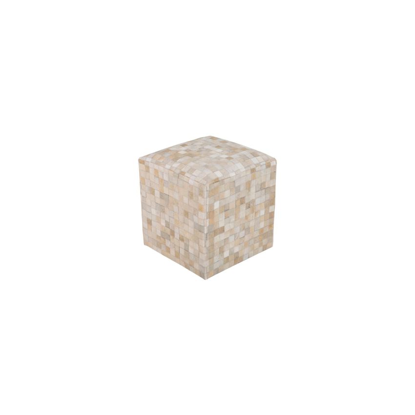 Ivory Appalachian Rustic Lodge Ottoman