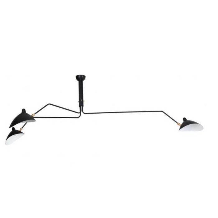 Serge Mouille Three-Arm ceiling Lamp