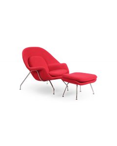 Womb Chair & Ottoman red